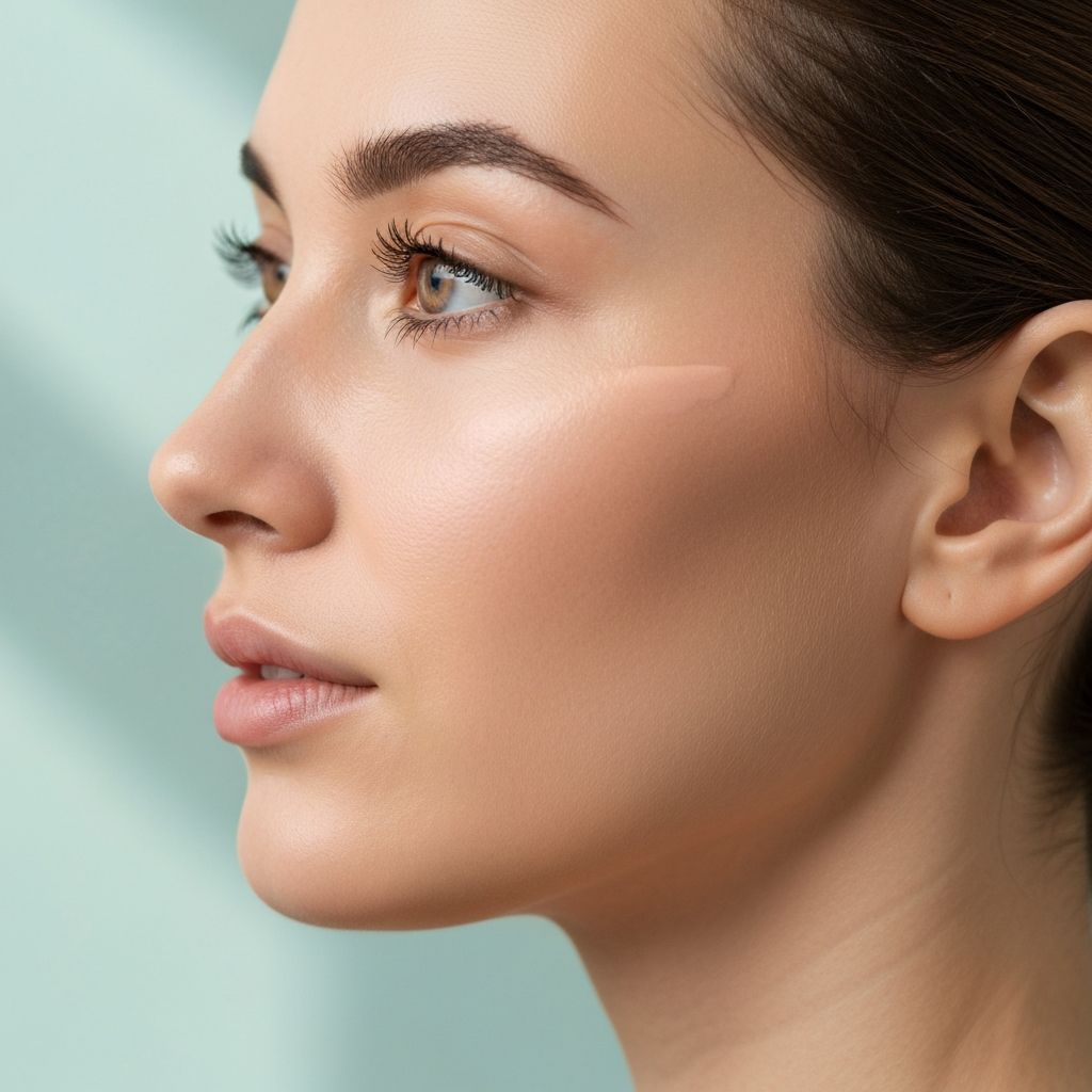 Cheek filler treatment for facial contouring and volume restoration