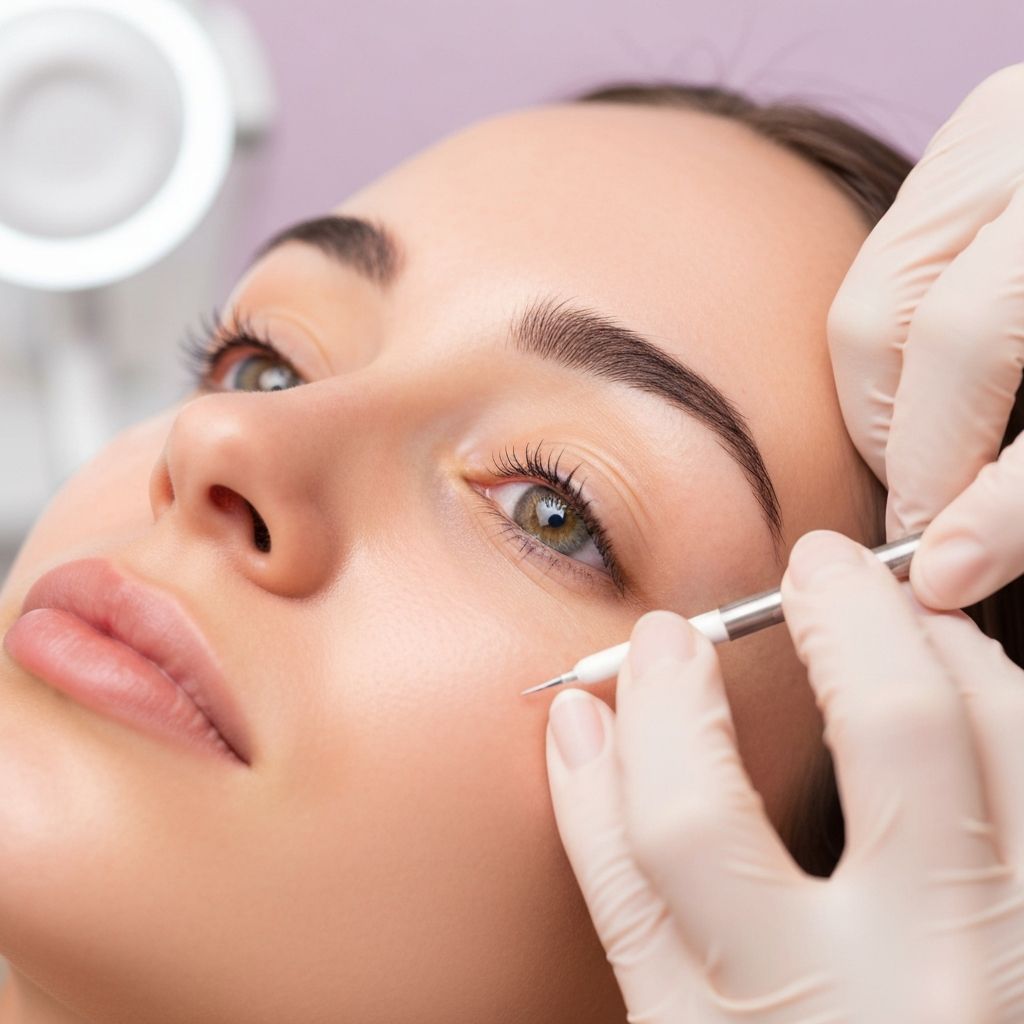 Under eye filler treatment for tear troughs and dark circles